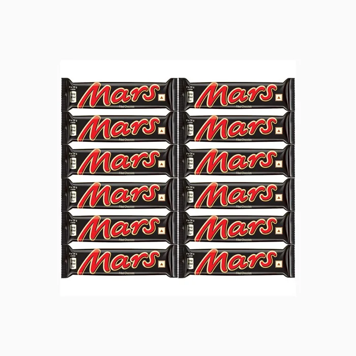 Плитка шоколада Mars 51Gr x 24 шт. 12 коробка мягкая нуга и карамель покрытые хрустящим шоколадом
