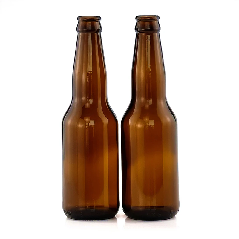 High quality empty 250ml 330 ml 500ml 650ml brown clear blue custom glass beer bottles 330ml