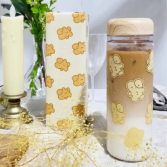 2024 New Tritan Water Bottle with Wooden Lid 350ml 500ml 700ml 1L Custom Logo Factory Water Bottles made in Korea