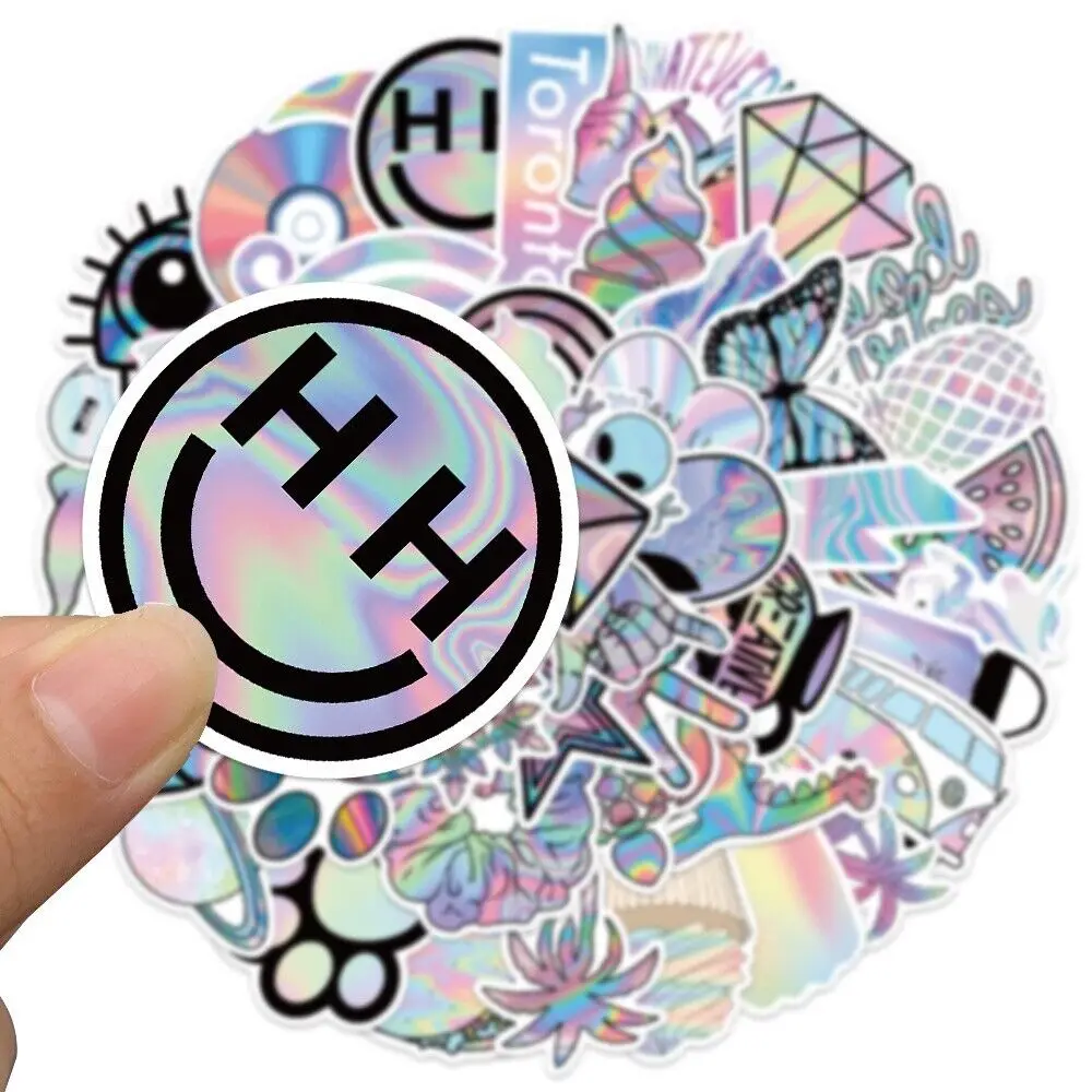 Custom Design Logohologram Promotional Cartoon Die Vinyl Label Sticker for Decoration Phone case Car Laptop