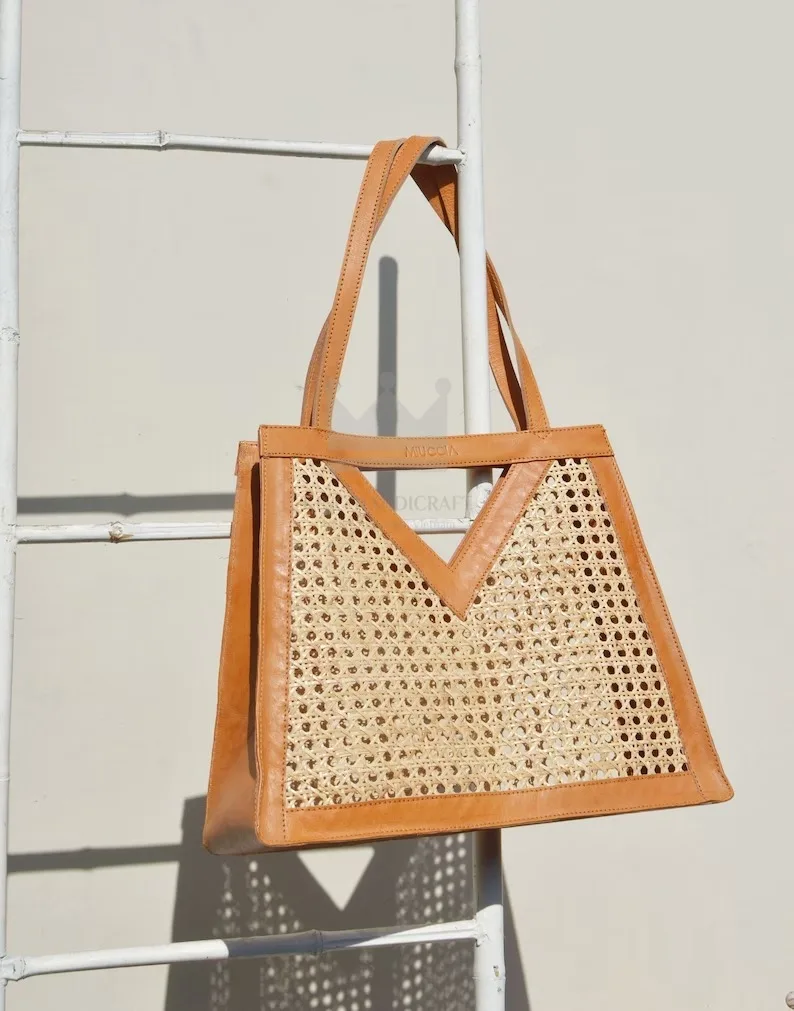 Rattan Webbing Bag Shopper Bag Made In Vietnam Hot Trend