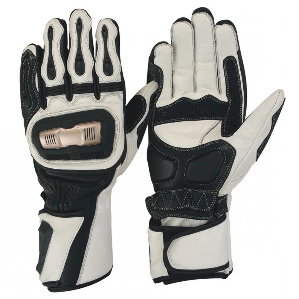 Hot Selling Breathable Quality Full Finger Motorbike Gloves For Men / Custom Logo Leather Motorbike Motorcycle Racing Gloves