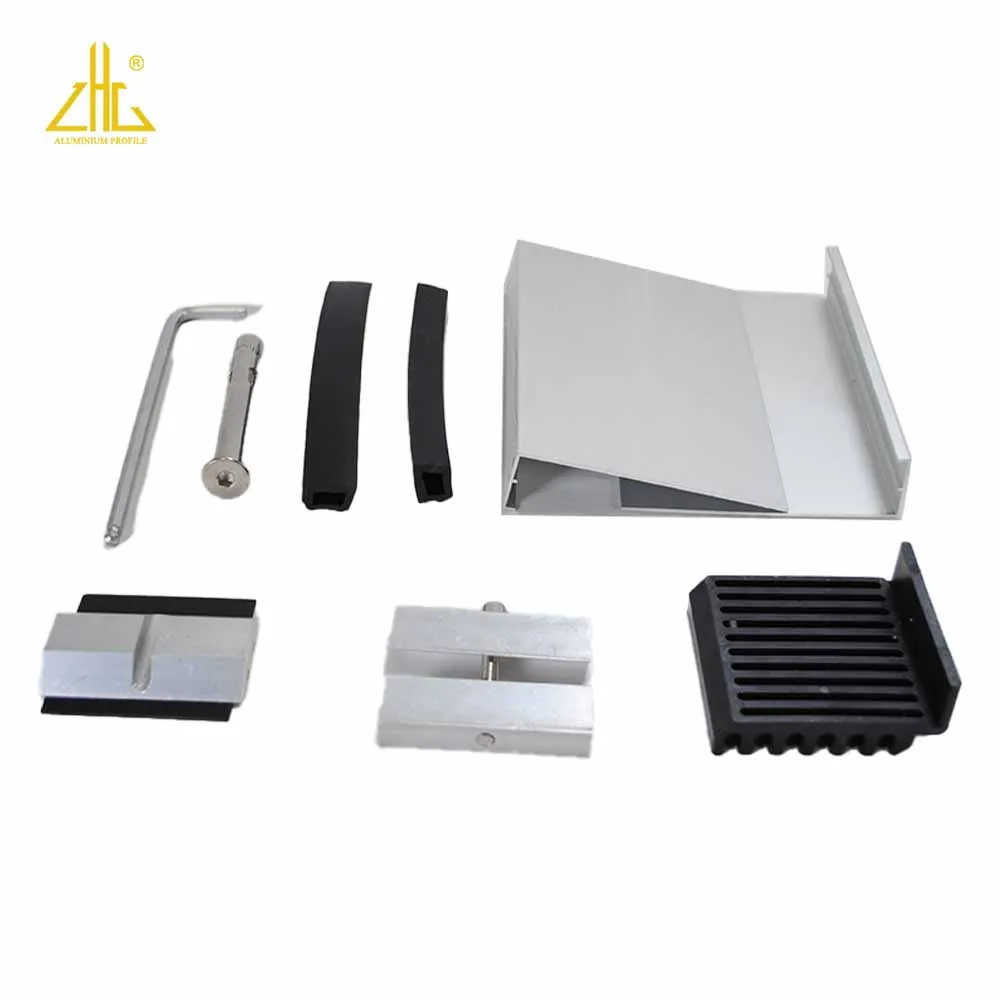 ZHONGLIAN Aluminum Profile 6063 Extruded Wood Grain glass Railing Spigot System for Balconies