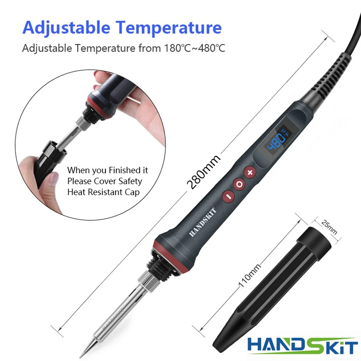 Электрический паяльник Handskit модель 927 110/220 В 90 Вт с 5 наконечниками паяльника сварочные инструменты