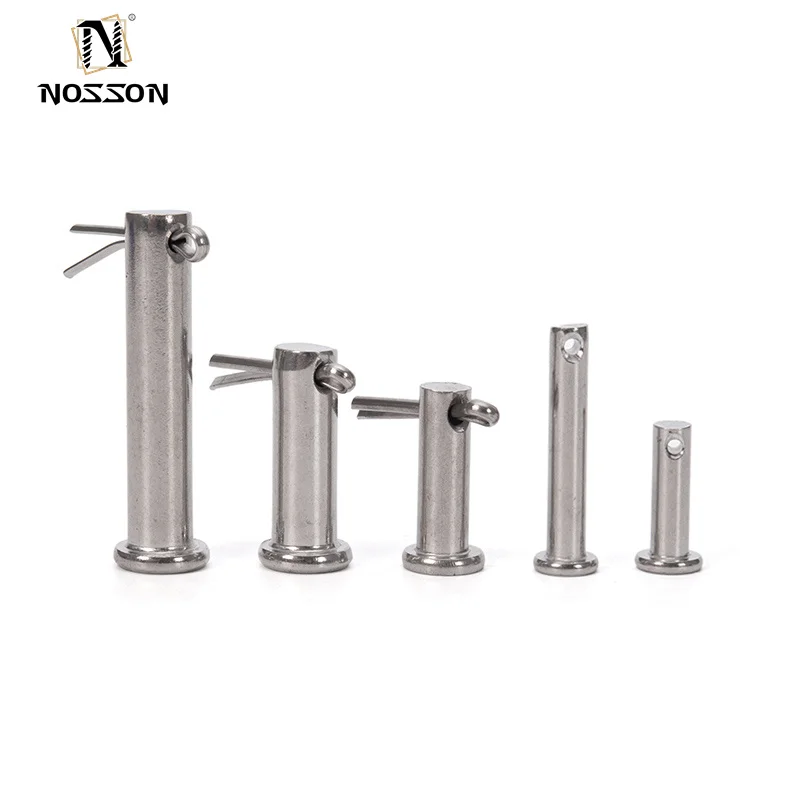 304 316 Stainless Steel flat cylindrica Round head Dowel clevis cam lock shear pin Shaft with hole positioning B-type pins