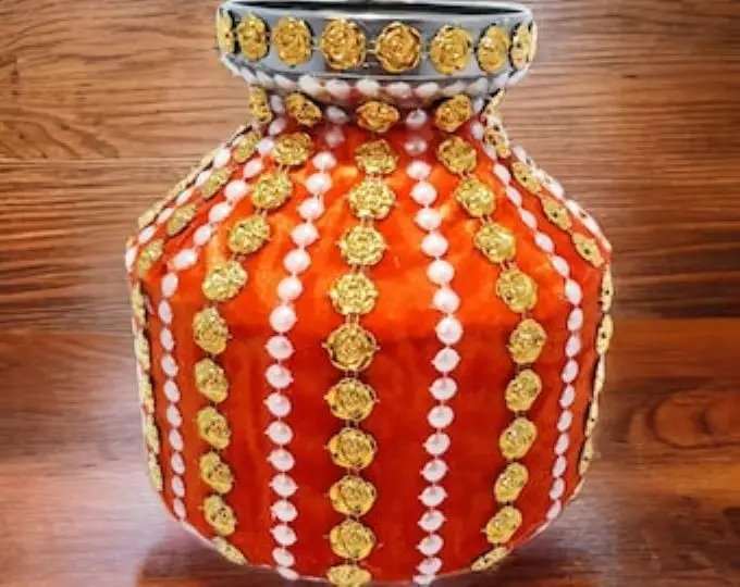 Decorative Copper Pure Kalash for Pooja German Silver Kalash, Pot  Chandi Plain Lota Sangli Kalasha for Puja (200gm)