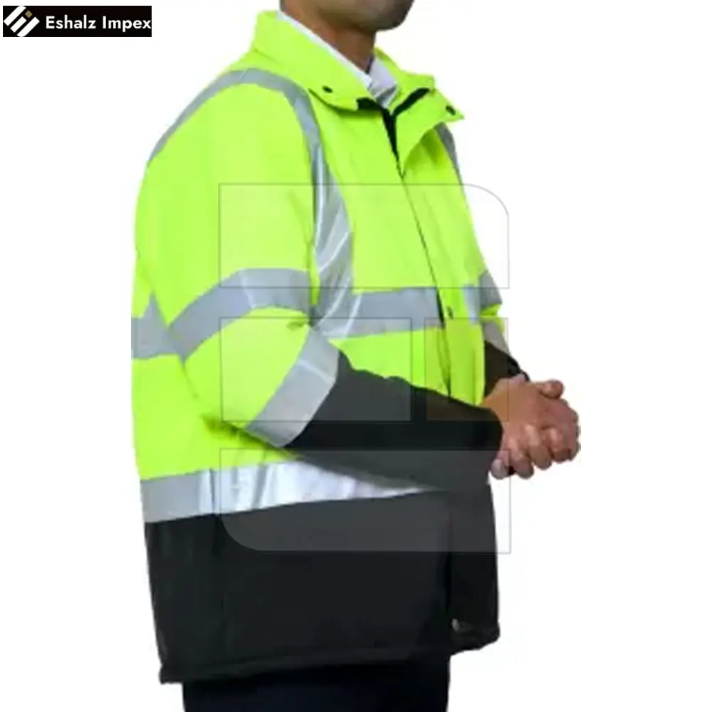 Wholesale Working Wear Traffic Vest Customized Logo Printing Light Weight Men Full Sleeves Safety Traffic Jacket
