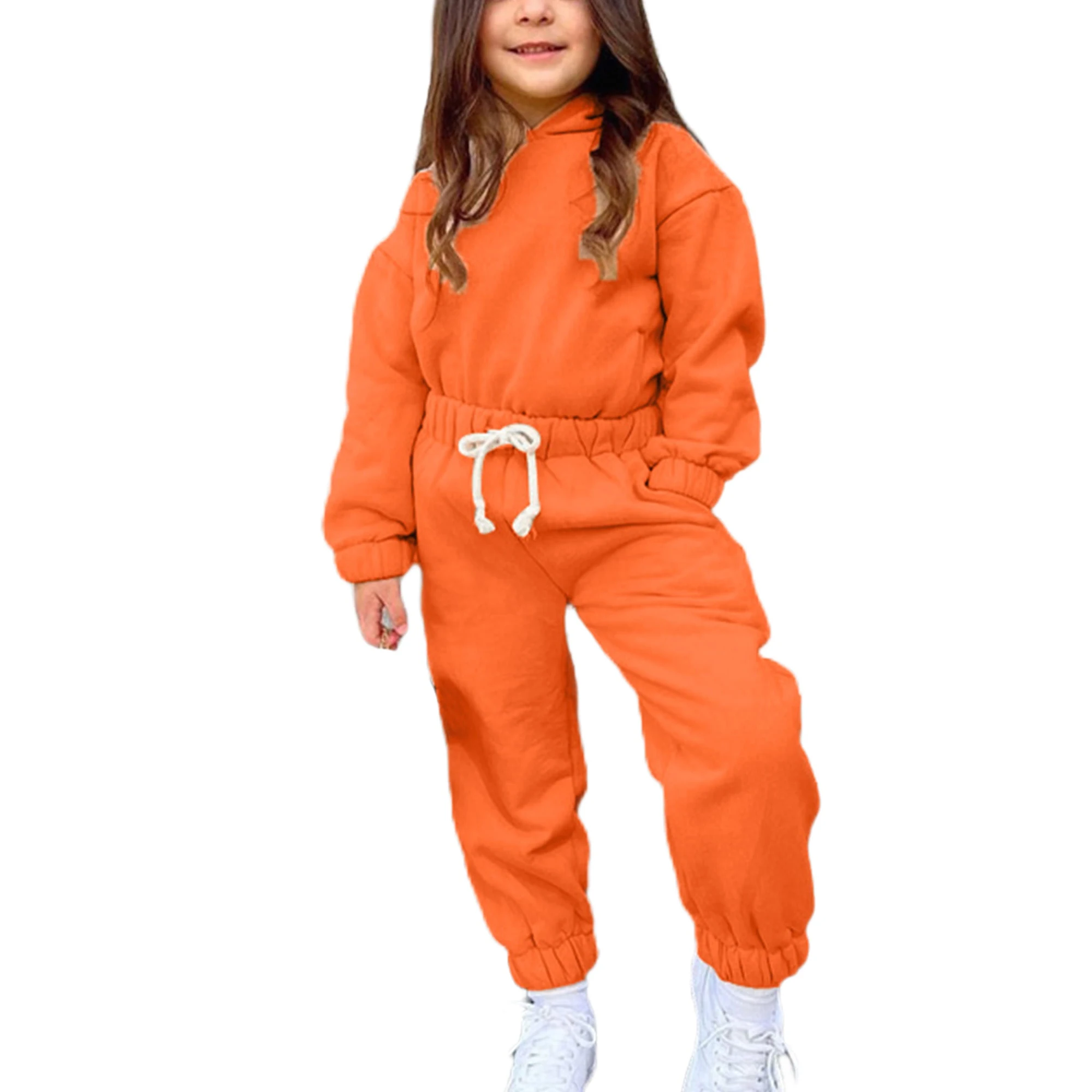 Wholesale 2024 New Kids Blank Tracksuits Custom Sports Suit Set Children cotton Sweat Suit For Girls 2 Piece Tracksuits Sets