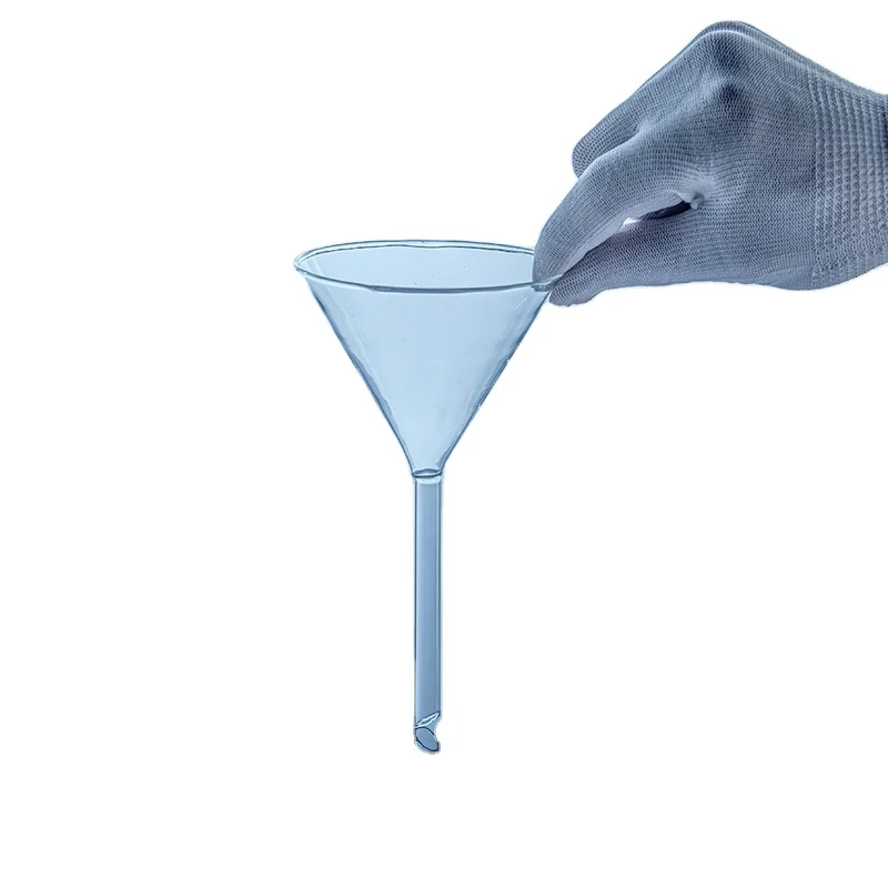 Laboratory Supply Borosilicate Glass Triangle Funnel Glass Conical Funnel