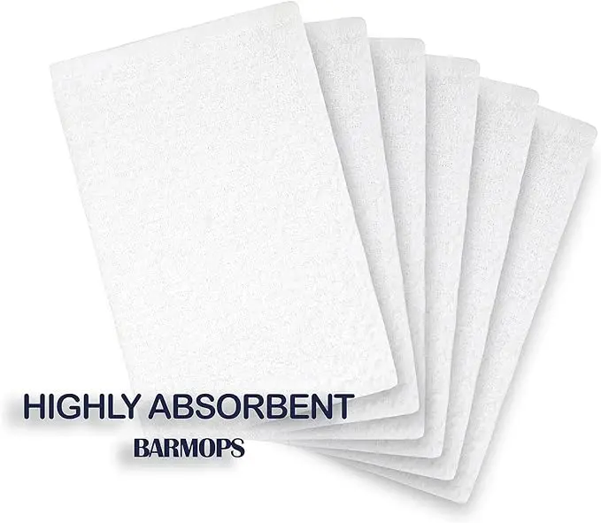100% Cotton Cleaning Rags Size 14x17 inches Absorbent Bar Towels Restaurant Cleaning and Reusable Dish Multipurpose Towels