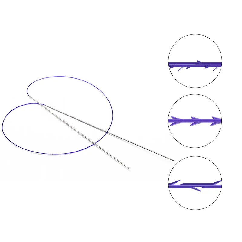 ce certificate face tightening medical suture facial v shaping twin thread lifting pdo double needle