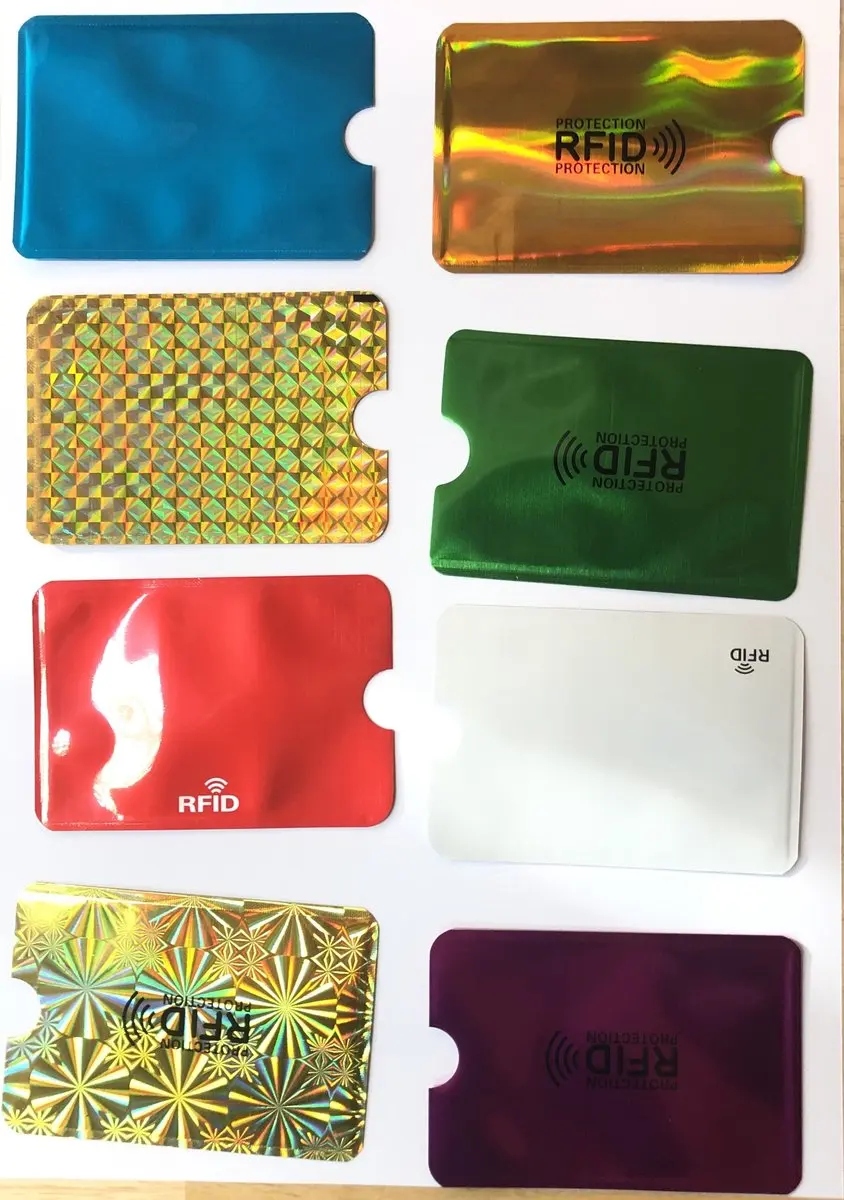 RFID Blocking Sleeves 20 Credit Card Holders (Random colours)
