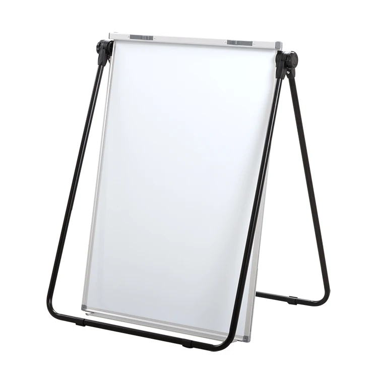 90x60cm Movable Double Side Foldable Magnetic White Board Easel Height Adjustable U Shape Flip Chart Board