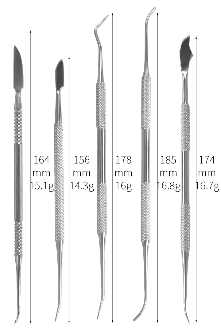 Wholesale  Dental Cement Lab Mixing Spatulas Wax Modeling Stainless Steel Instruments Double Ended Instrument for Mixing Cement