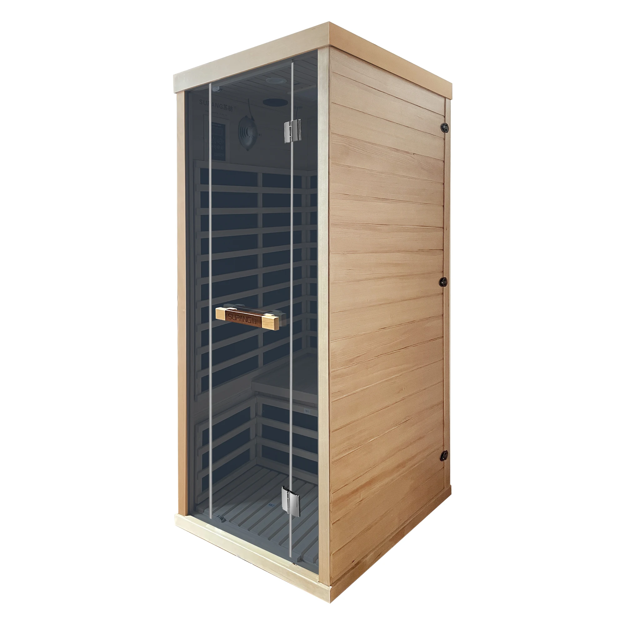 Classic Fashion Sauna 3-4 Person Sauna Room Wood hemlock  Infrared Sauna With Seven-color lamp