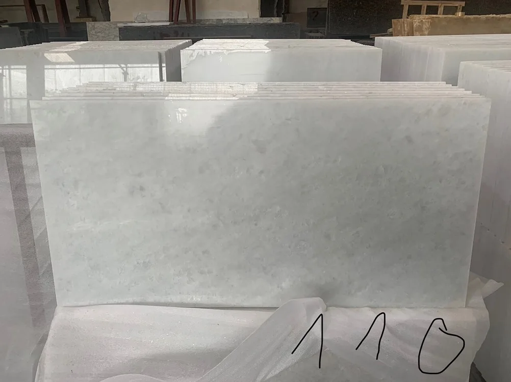 20mm Wholesales Yen Bai Pure White Crytal Marble Slabs And Tiles