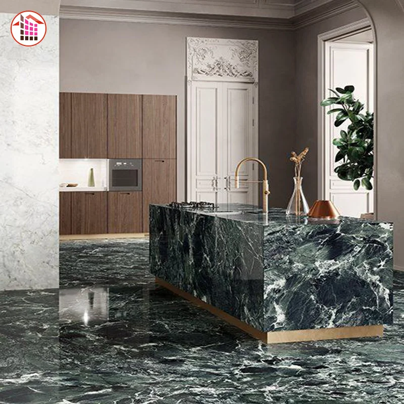 New Product Launch Natural Green Marble Large Slab Tabletop Tiles Exotic Green Marble Interior Wall and Floor Tiles Green Marble