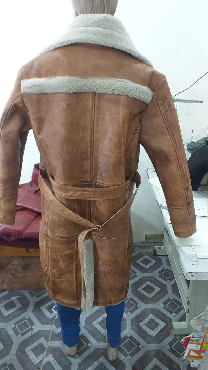 Extra Long Shearling Coat Men Winter Formal Thick Genuine Leather Jacket Natural Shearling sheepskin Coat