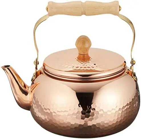 Copper Kettle For Water Storage Kettle Bronze Color Handmade Teapot High Quality Copper Tea Pot Kettle With Brass Handle