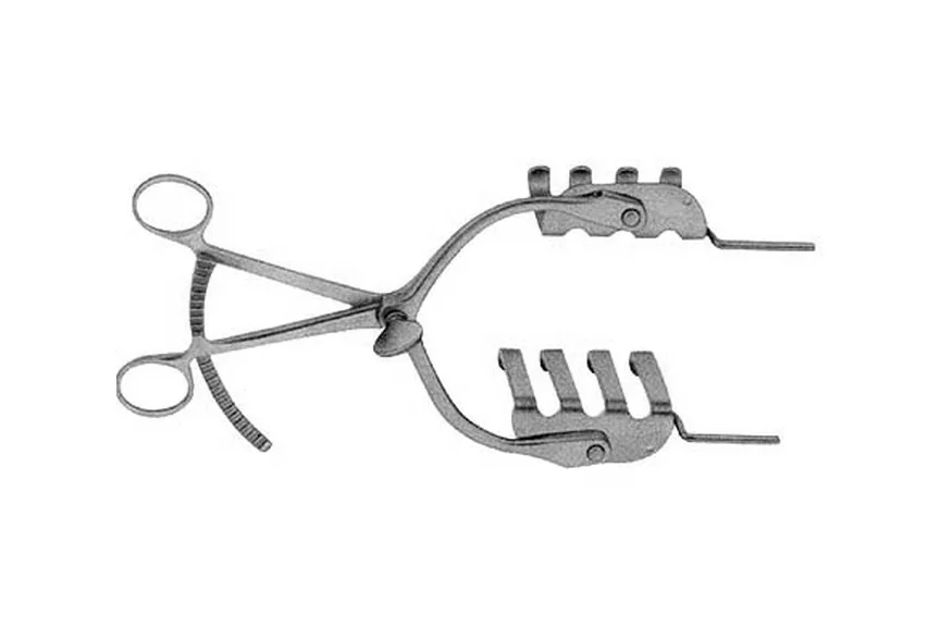 Eaton of Blades, Perineal Retrector with Towel Pegs Fitted Proctoscope Complete with 3 Pairs of Blades PK