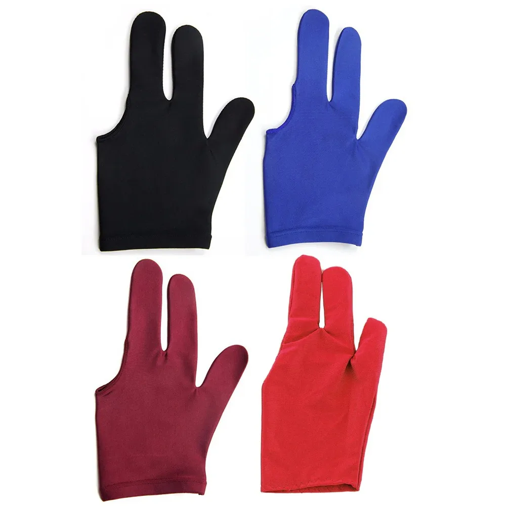 Wholesale OEM Service  Billiard Cue Glove Pool Left Hand Open Three Finger Accessory for Unisex Women and Men
