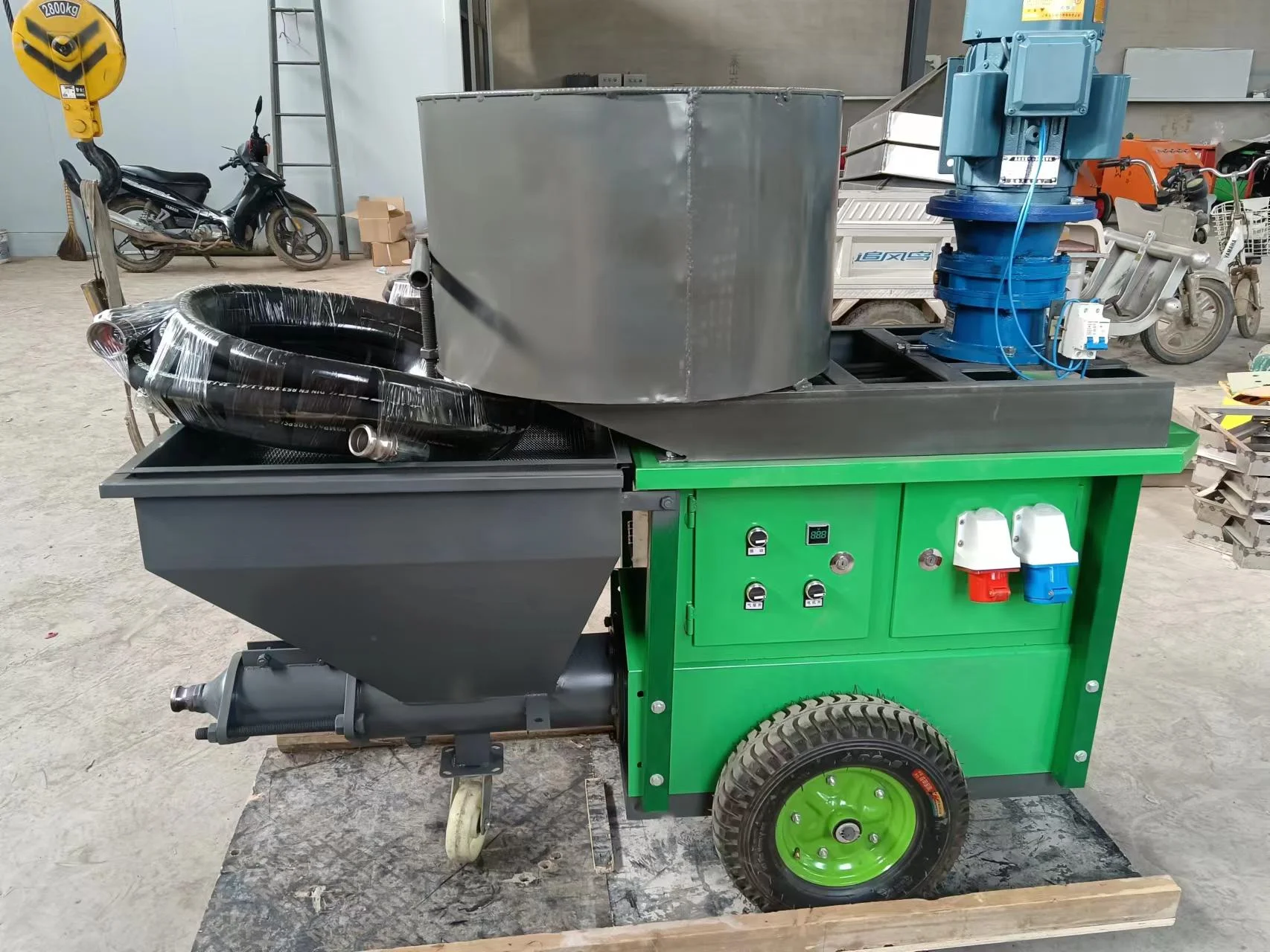 Bottom Price 80L Hopper Capacity Wall Cement Plaster Machine for Construction