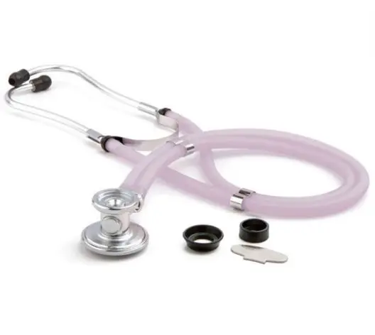 New US Seller Sprague Rappaport Dual Head Stethoscope Manual Power Source Metal Material with 5 Interchangeable Pieces