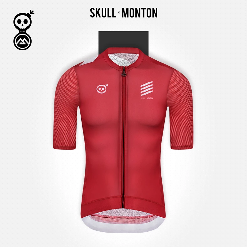 Monton Wholesale Road Bike Wear OEM Custom Logo Men Seamless Top Short Sleeve Cycling Clothing Cycling Jersey