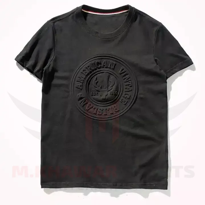 OEM Wholesale Custom 3D Embossed Print T-shirt Oversized High Quality Cheap Price Heavy Weight Custom Screen Printing Shirt