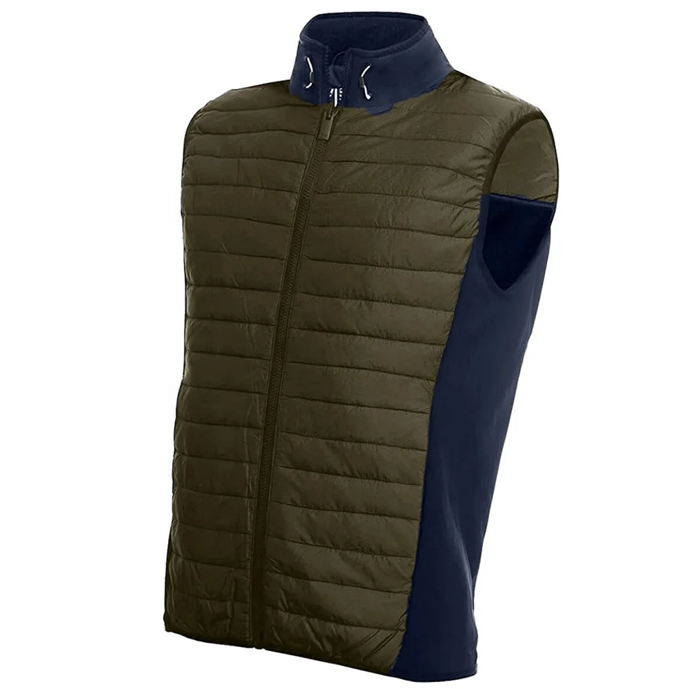 OEM Jacket Waterproof Bodywarmer Sleeveless golf Padded Warm Filling down Puffer Lightweight softshell Quilted Puffy Vest OEM