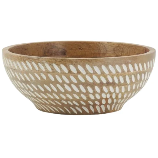 Tableware Home Party Round Wooden Dinnerware Bowls Engraved Acacia Wooden For Serving Delicious Pasta and Dessert Used at Home