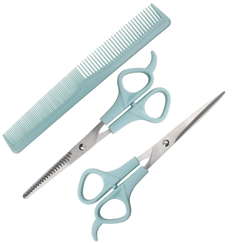 Dog Grooming Scissors Kit with Safety Round Tips, Liren Professional 6 in 1 Grooming Scissors for Dogs