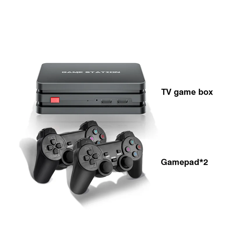 M8 Plus Игровая приставка 64 Гб 2 4g беспроводной контроллер геймпад включая CPS FC GBA GB GBC MD SFC PS1 ATARI симулятор игры всего 10000