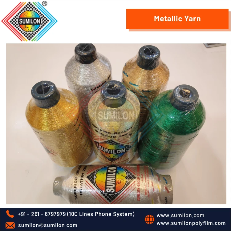 Bulk Distributor Selling Best Selling High Twisted MX-Type Metallic/ Polyester Yarn for Weaving and Flat & Circular Knitting