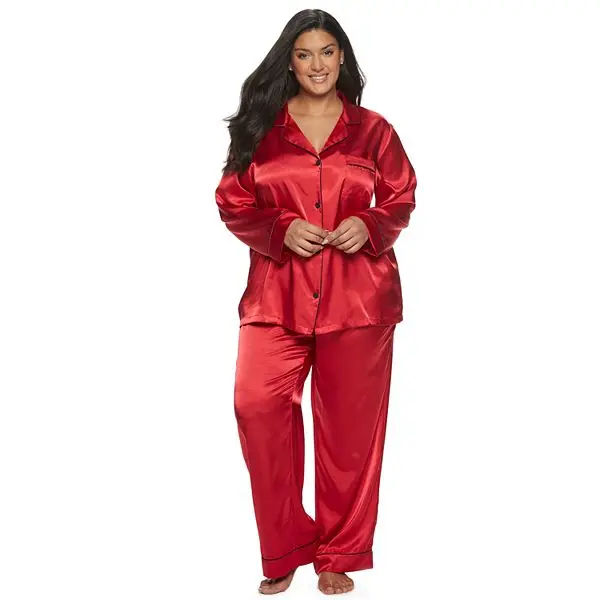 OEM design customized Pajamas Silk Satin Sleepwear Long Sleeve Top And Trouser for men and women