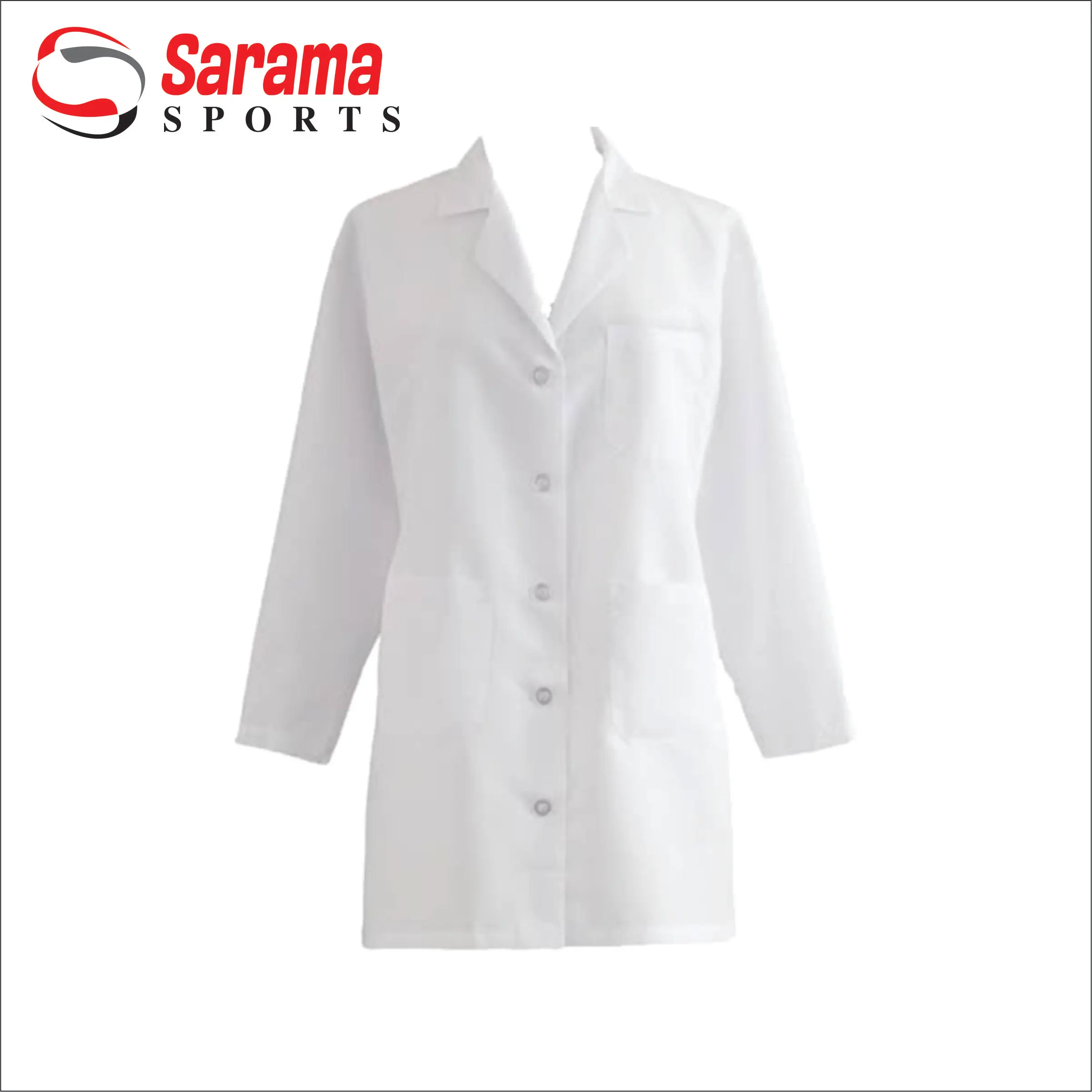 Customizable Logo Long Sleeve Pharmacy Uniform Wholesale Doctor White Lab Coat