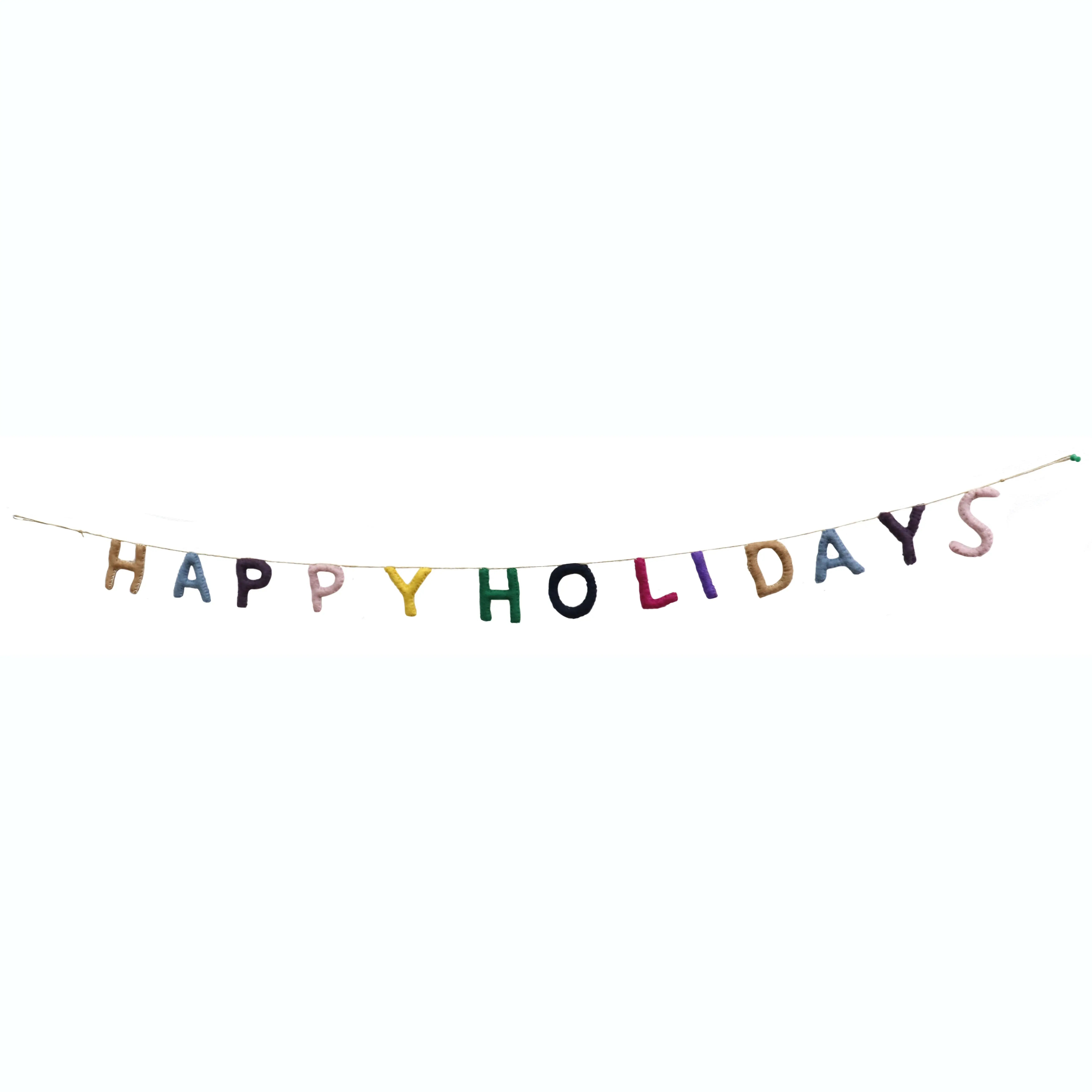 Eco friendly Beautiful Colorful Felt Alphabet Holiday Garland Decor