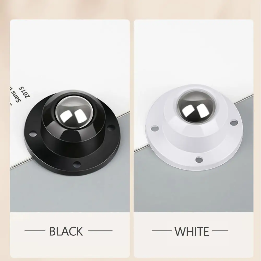 4 Pack Self Adhesive Stainless Steel Rollers Low Profile Swivel  Furniture Caster Wheels