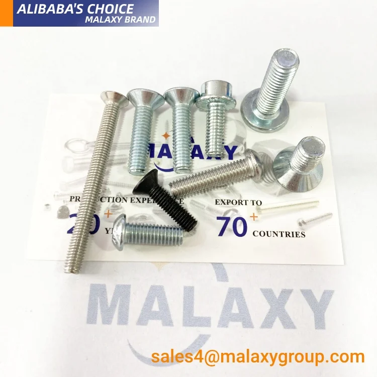 Винт для машины с потайной головкой MALAXY разноцветный анодированный алюминий Din 7991