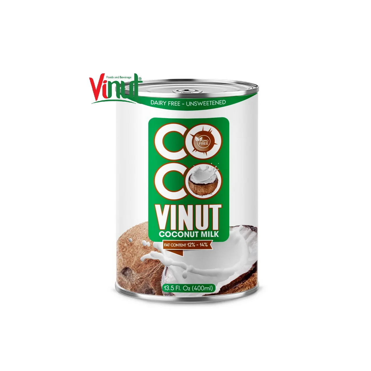 Оптовая продажа 400 мл безмолочного кокосового молока для приготовления пищи лидер продаж без сахара производство напитков бесплатный образец частная этикетка