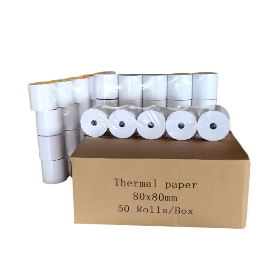 France Manufacturer 57*40 80*80mm thermal paper roll for cashier receipt POS ATM bank thermal paper roll