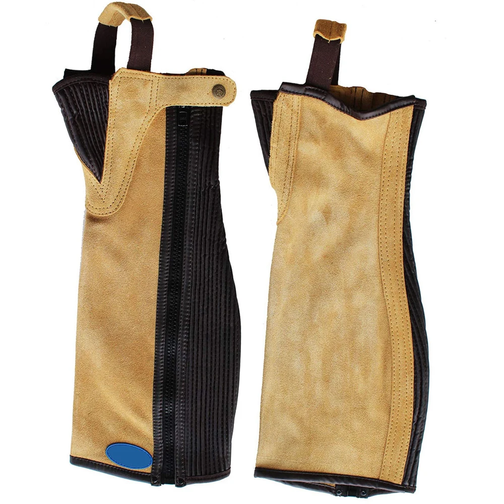 Cowhide Leather Horse Riding Chaps new stylish custom design kids horse riding chaps half chaps unisex