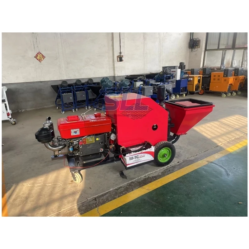 Air Compressor Power Mortarwith Piston Pump Sprayer Gun For Small Construction Teams