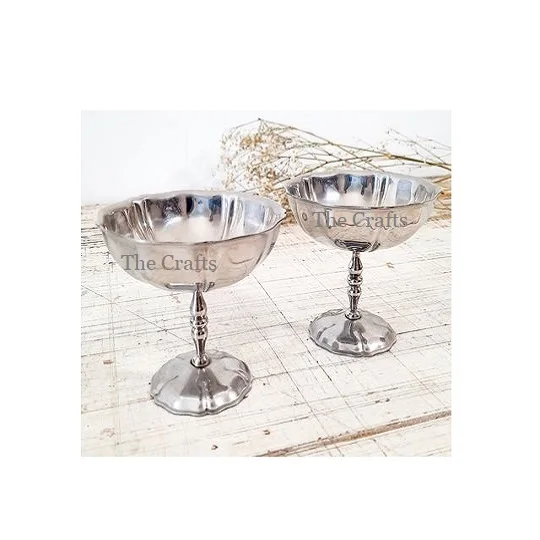 Set Of Two Stainless Steel Ice Cream Cup Home Hotel And Restaurant Ice Cream Bowl At Affordable Price