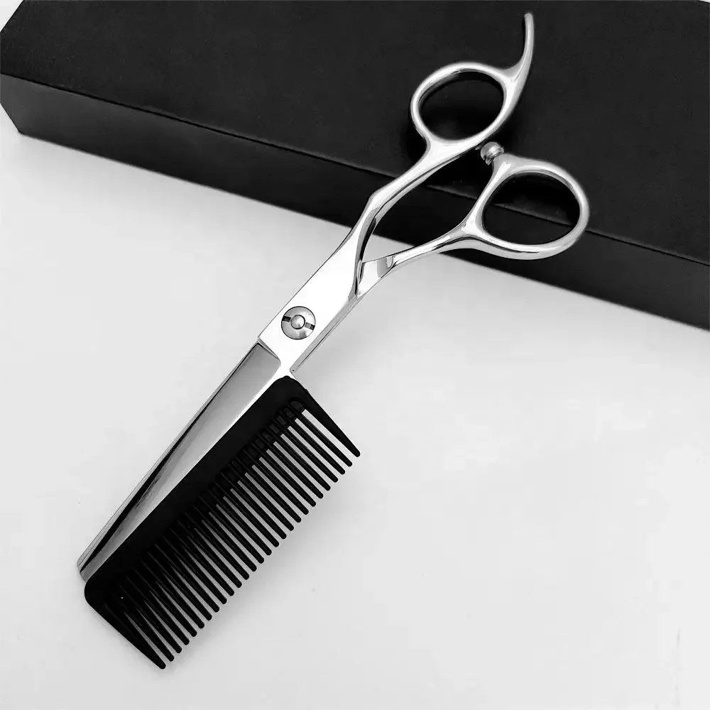 Professional Renewable Hair Cutting Scissors with Comb Attached Custom Unique New Design Stainless Steel Barber Scissor