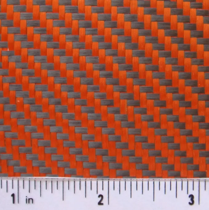 K29 orange kevlar   carbon fiber  fabrics