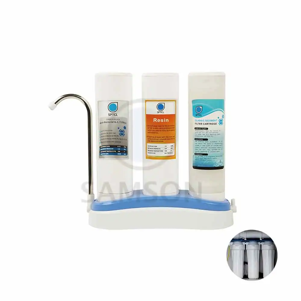 High Quality 3-Stage Filter Cartridge for Dental Instrument Sterilizer Manual Water Purifier with PP Material for Filling