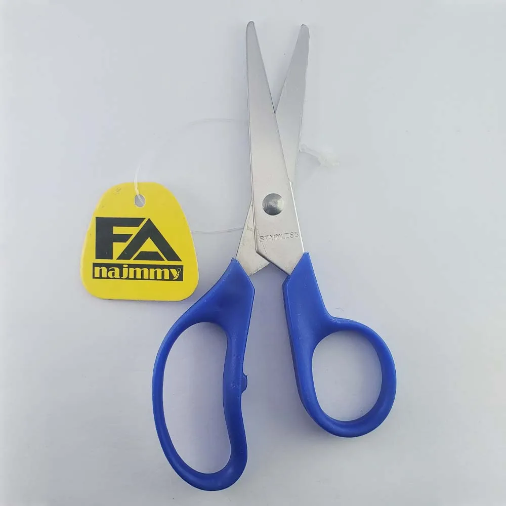 Office and Home Paper Cutting Scissors with Plastic Handle Stainless Steel Curved Blade with Sharp Tip for Nail Beauty Use