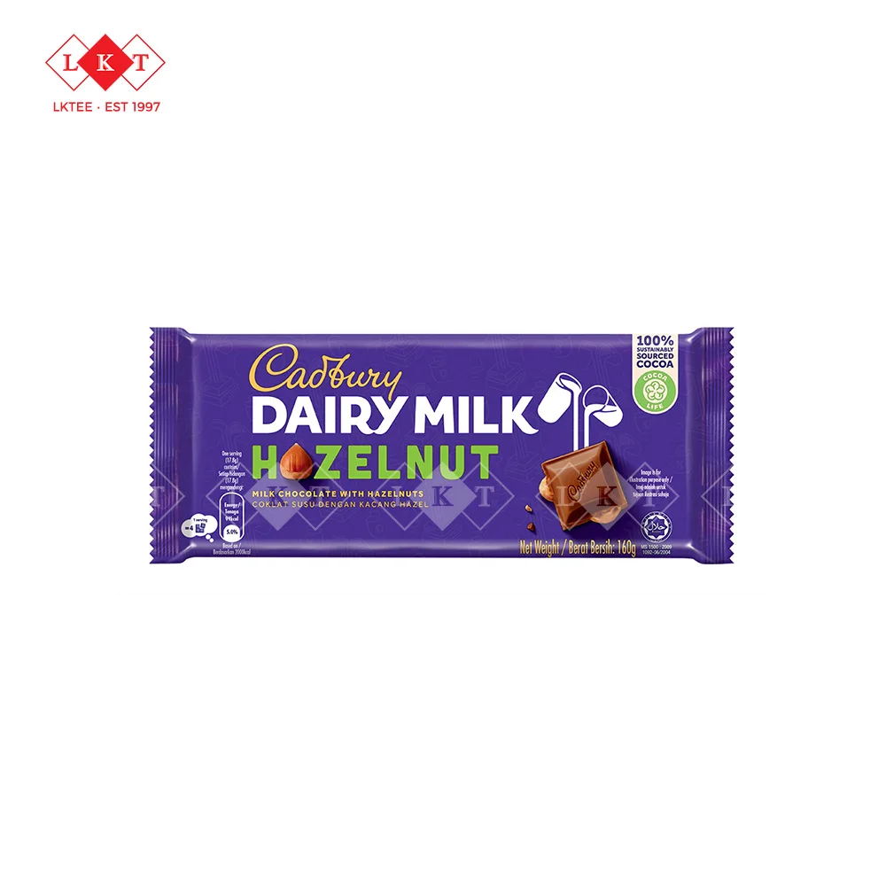 Dairy Milk Chocolate Bar Hazelnut 160G Mondelez Exotic Snacks Confectionary Authorized Distributor Wholesale Malaysi