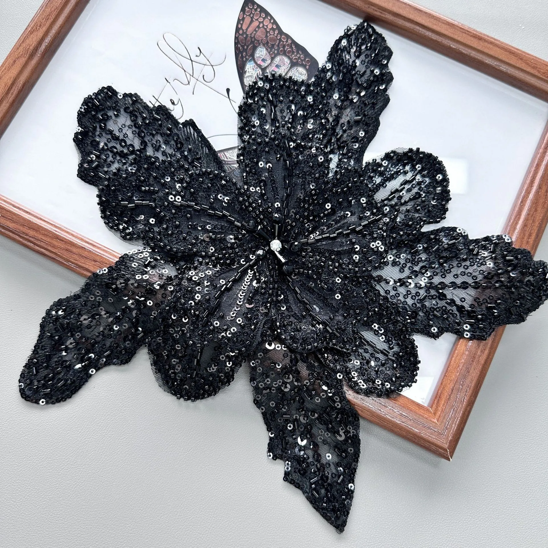 Multi-color multi-layer sequins beading decoration new three-dimensional flower clothing applique dress corsage